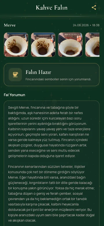Falım Var uygulaması: Kahve falı yorumunu keşfet.
